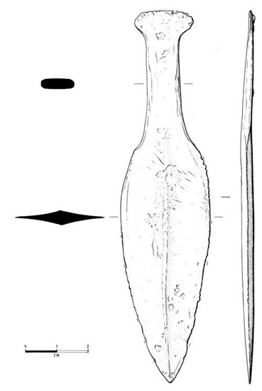 Illustration of Bronze Age knife