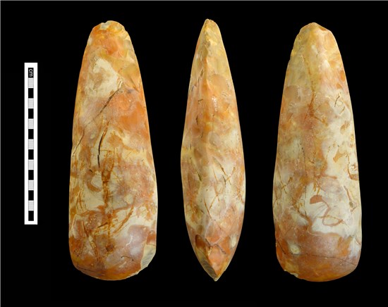 Photograph of Neolithic polished flint axe