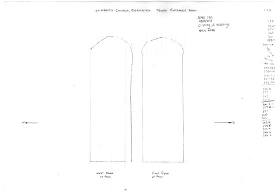 Drawing of the tower arch