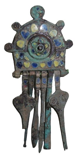 Photo of complete Roman chatelaine brooch from the British Museum