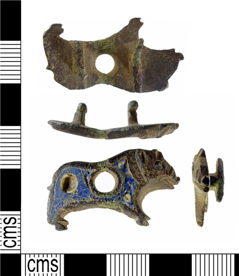 Photograph of Romano-British strap fitting in the shape of a boar